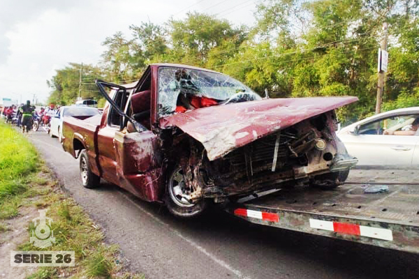 Accidente de tránsito en la carretera La Romana-Higueral deja 3 personas heridas