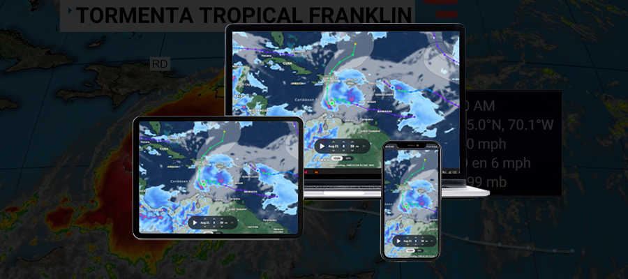 En Tiempo Real: Trayectoria de la tormenta Franklin: a dónde se dirige y qué países amenaza